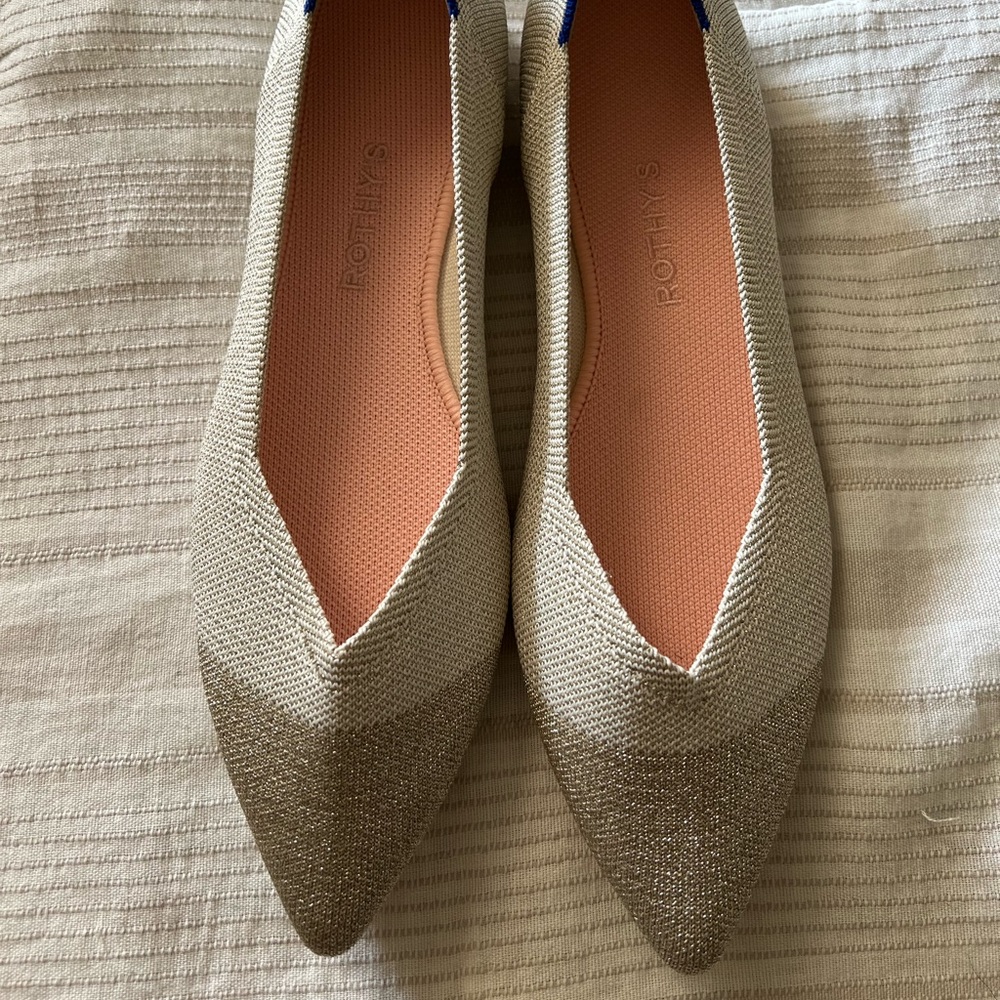 Rothy’s the Point in Diamond Metallic. Size 11.5.